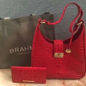 Red Brahmin Purse with matching wallet